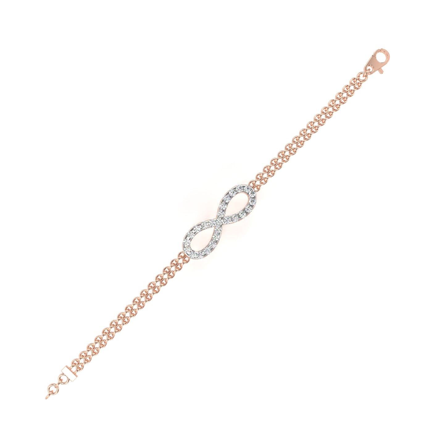 Eternal Loop – Round Lab Diamond Infinity Bracelet