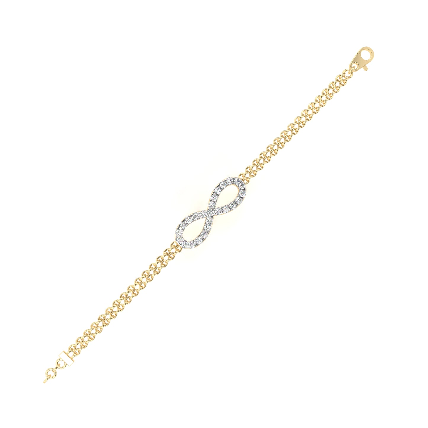 Eternal Loop – Round Lab Diamond Infinity Bracelet