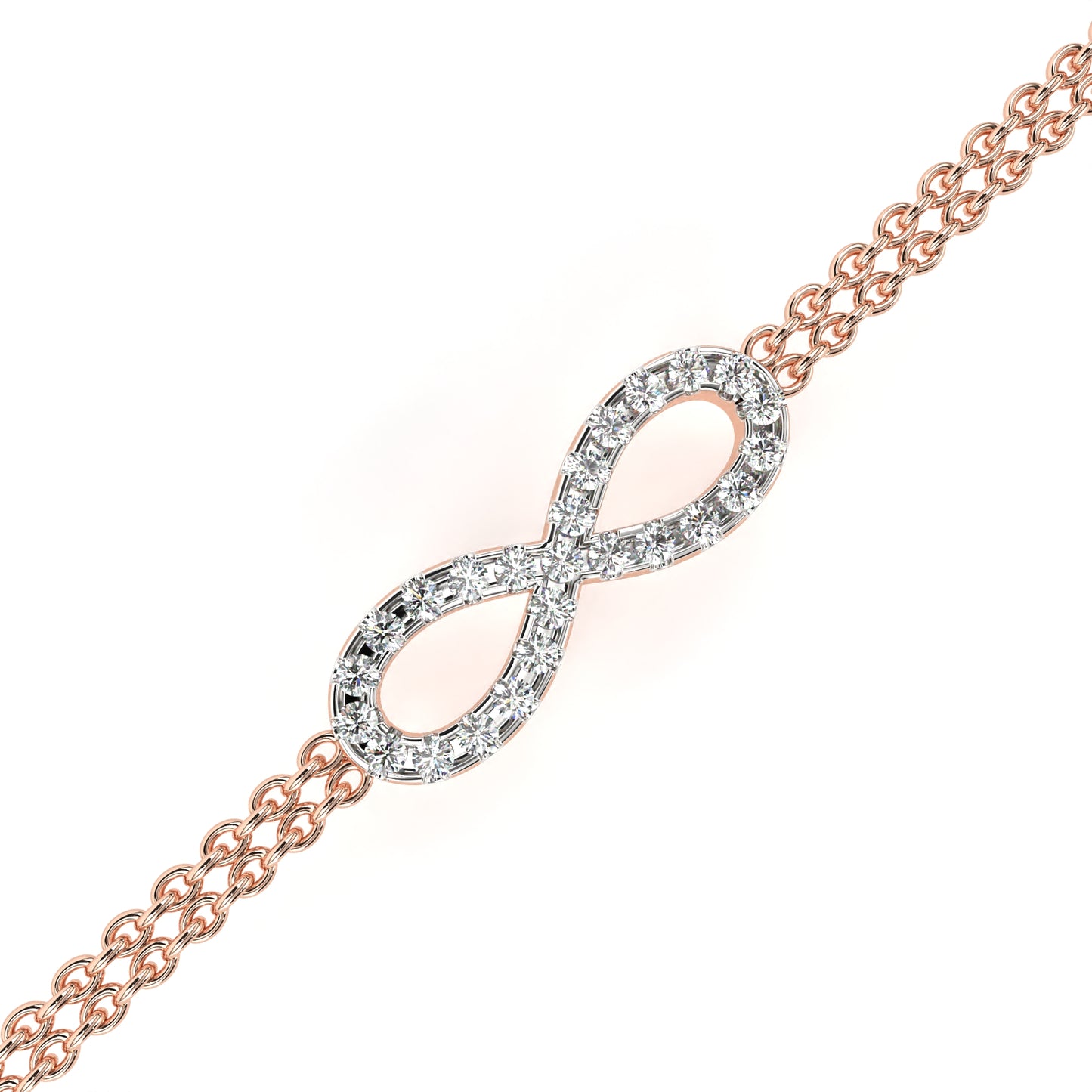 Eternal Loop – Round Lab Diamond Infinity Bracelet