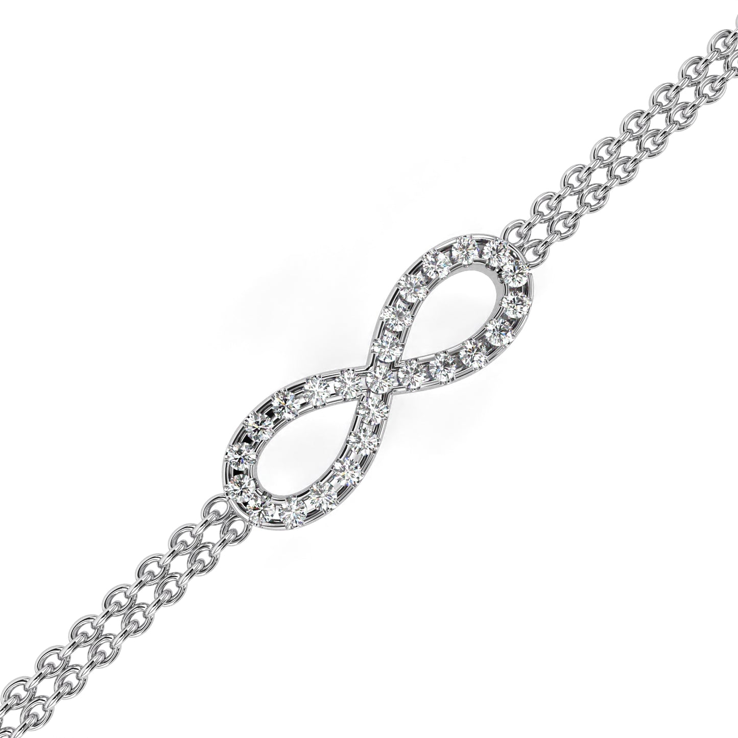 Eternal Loop – Round Lab Diamond Infinity Bracelet