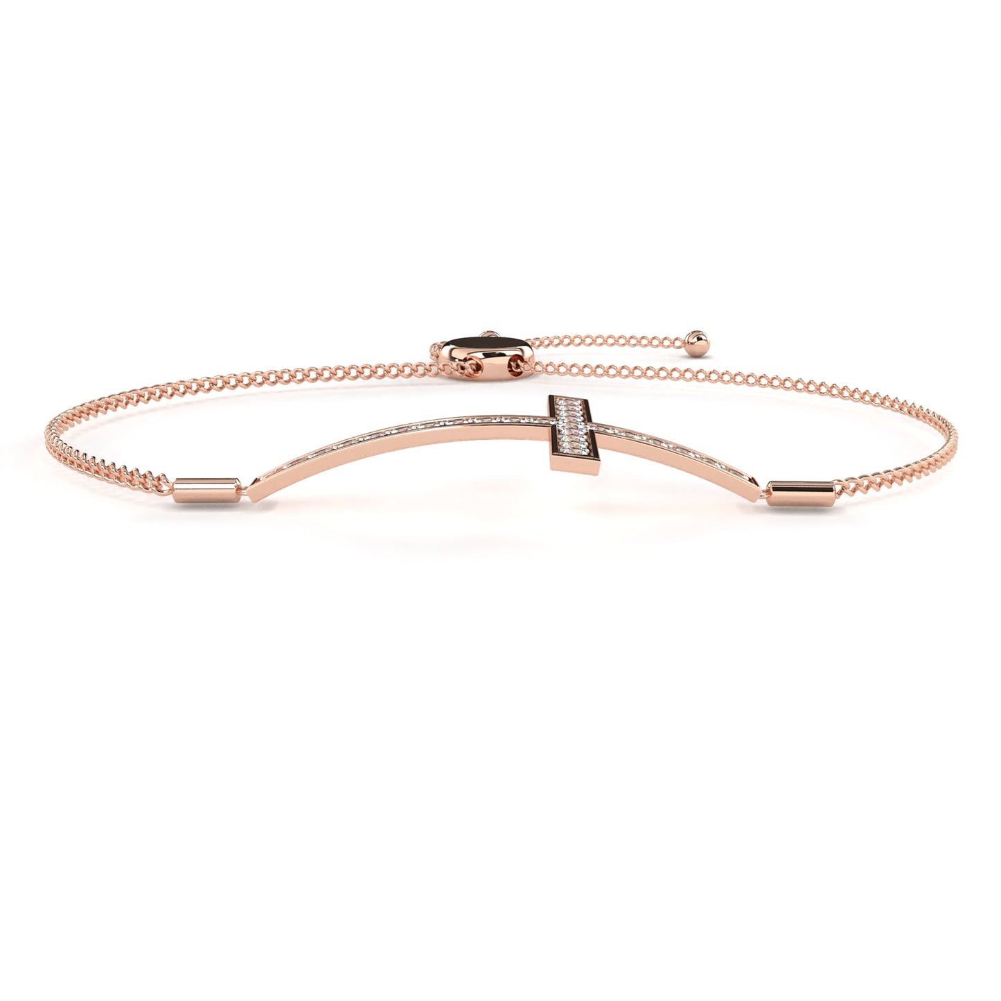 Celeste Orbit – Round Lab Diamond Open Disc Bracelet