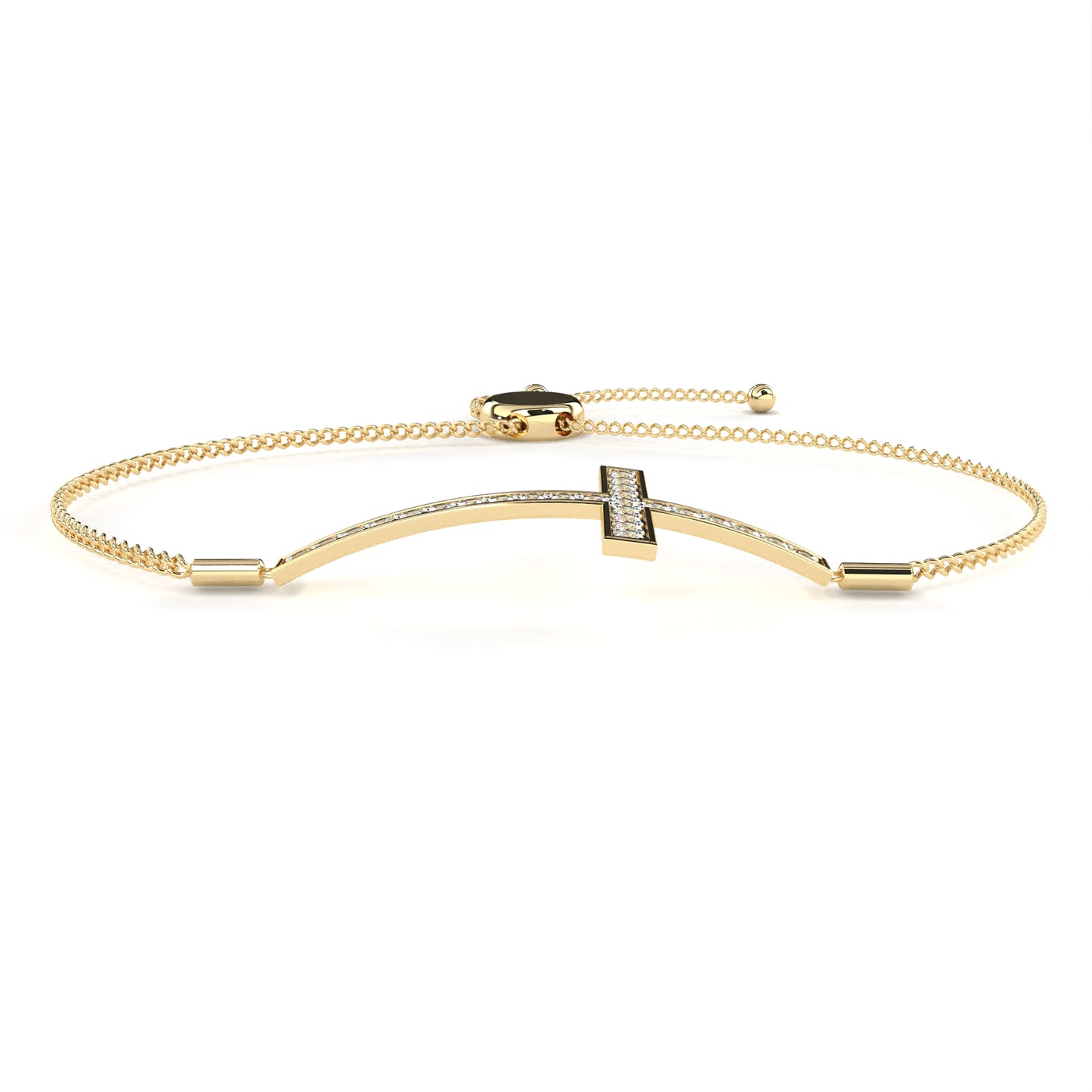 Celeste Orbit – Round Lab Diamond Open Disc Bracelet