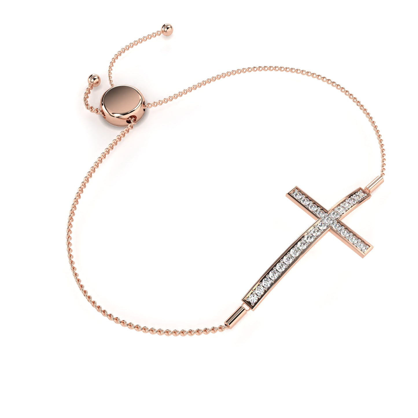 Celeste Orbit – Round Lab Diamond Open Disc Bracelet