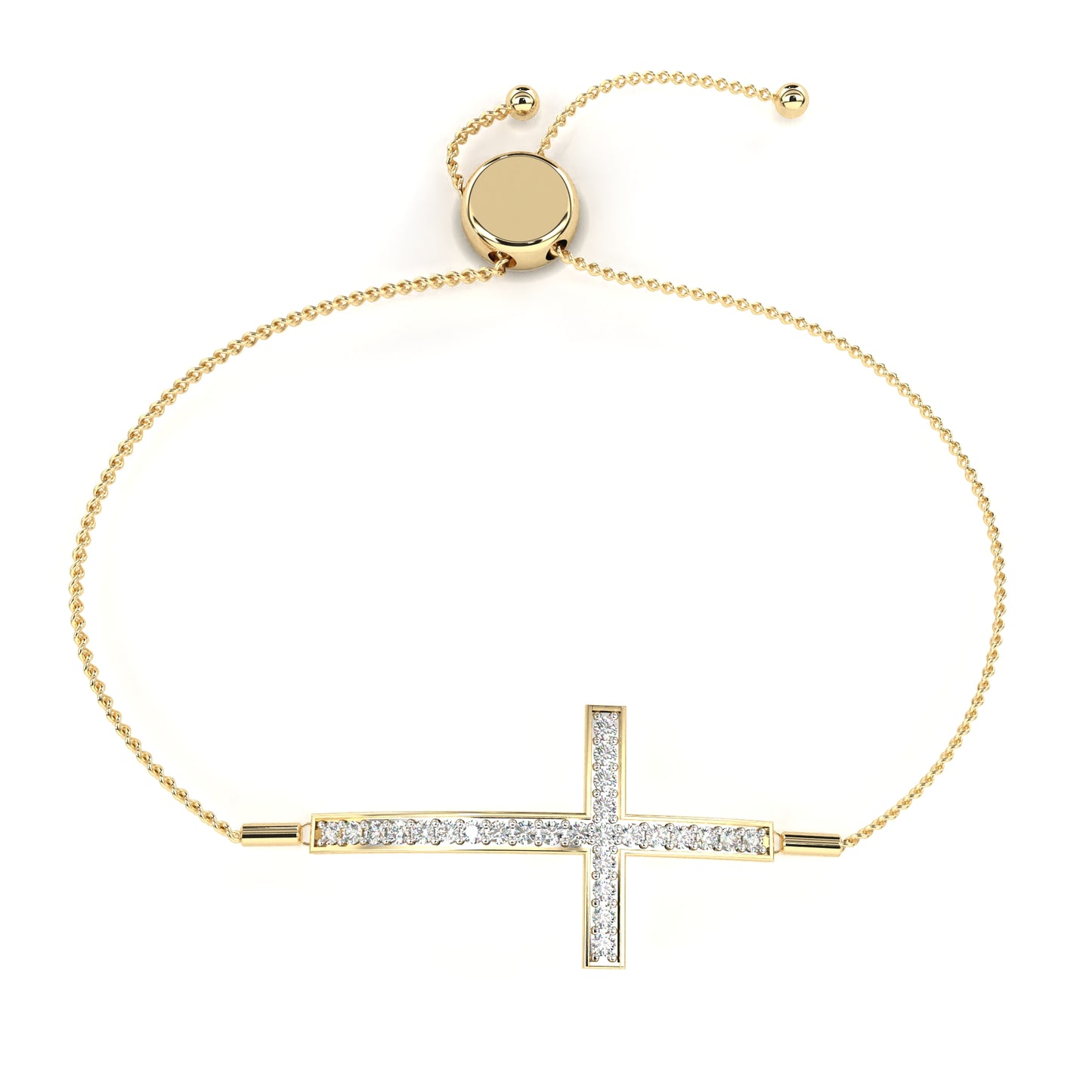 Celeste Orbit – Round Lab Diamond Open Disc Bracelet