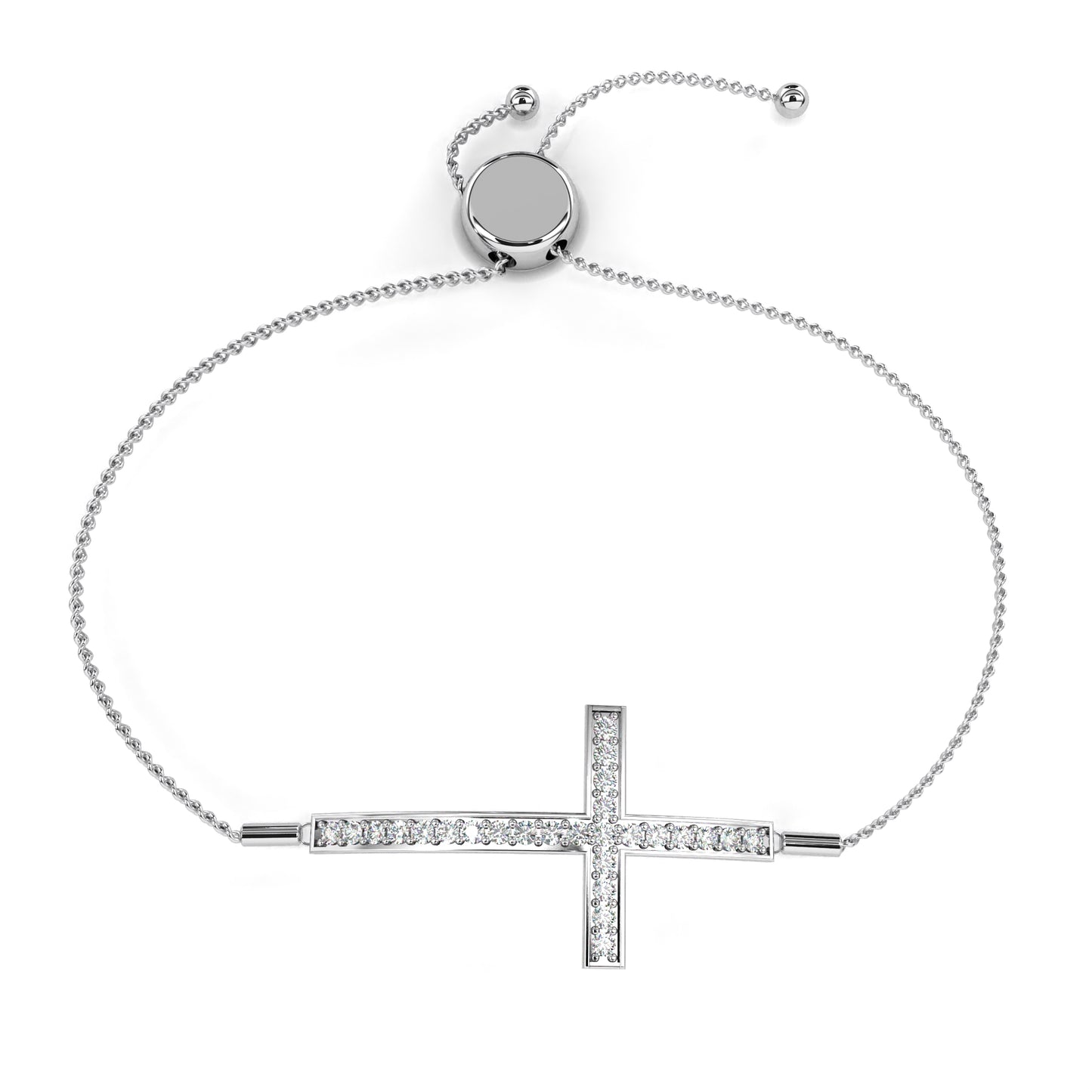 Celeste Orbit – Round Lab Diamond Open Disc Bracelet