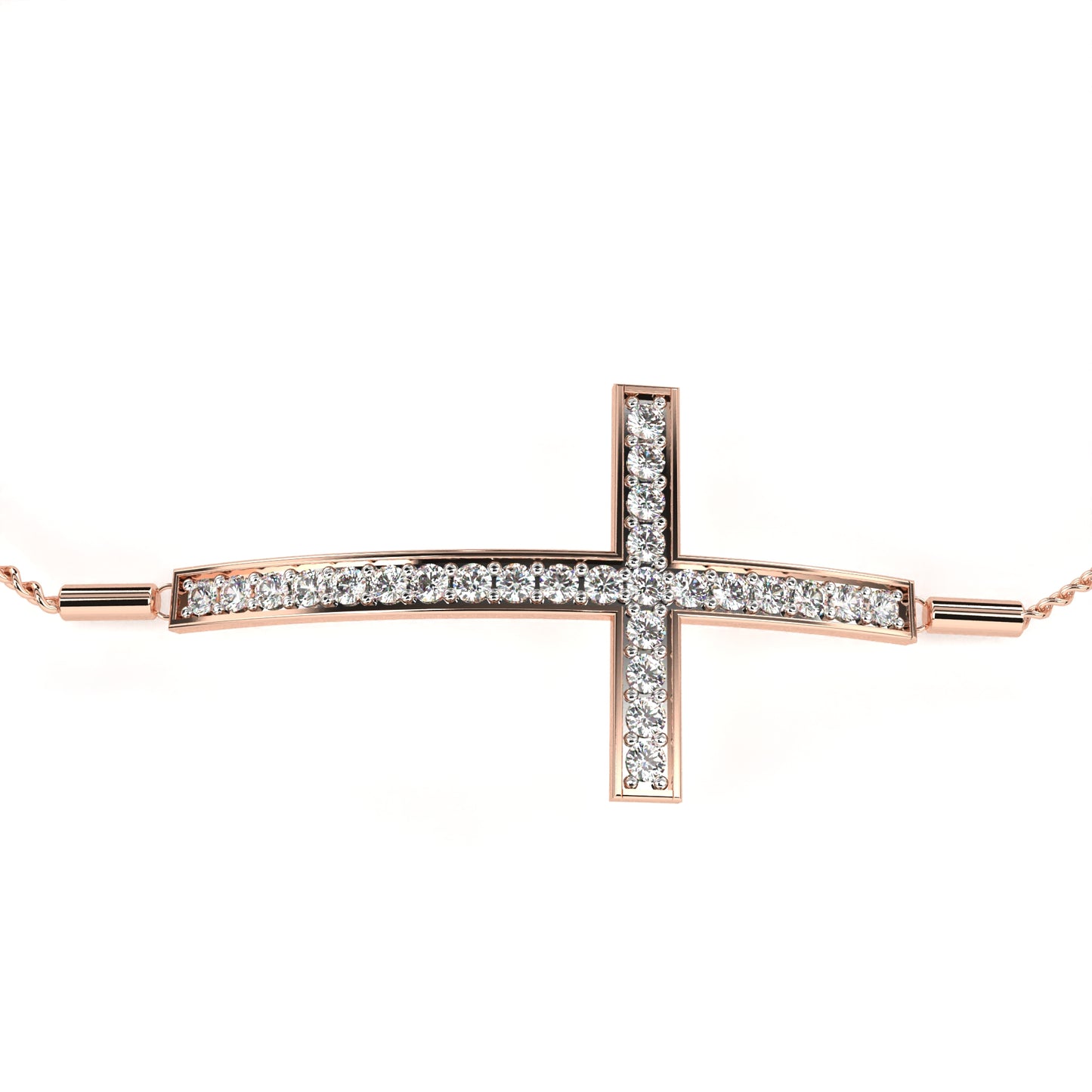 Celeste Orbit – Round Lab Diamond Open Disc Bracelet