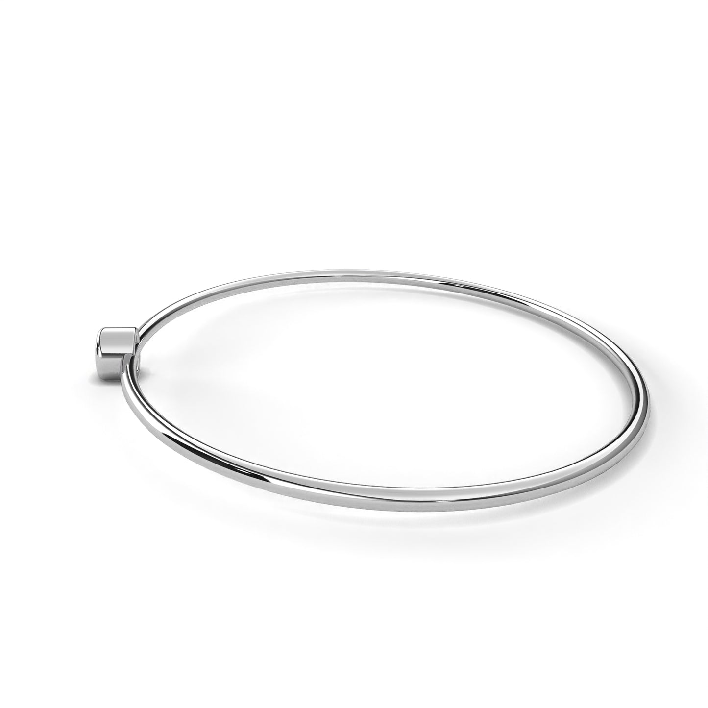Eclipse Point – Round Lab Diamond Minimal Dot Bracelet