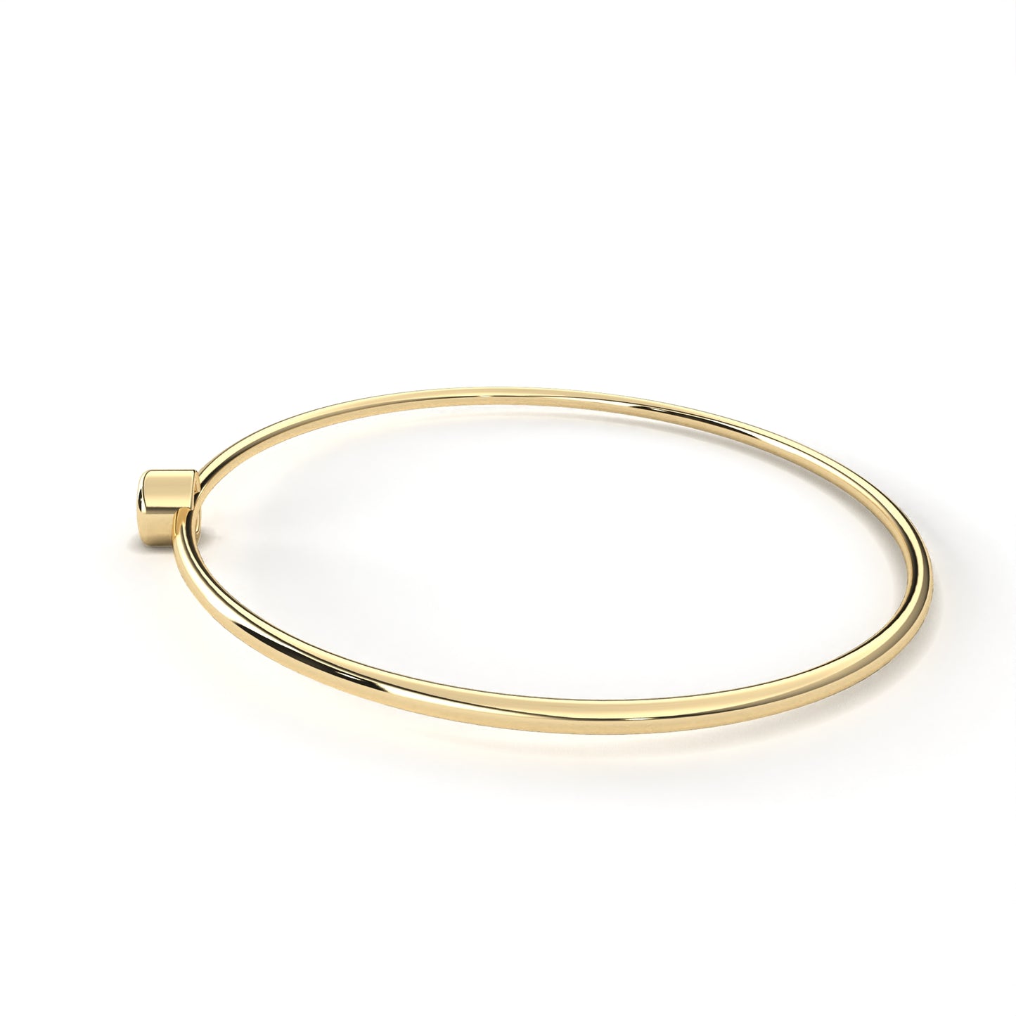 Eclipse Point – Round Lab Diamond Minimal Dot Bracelet