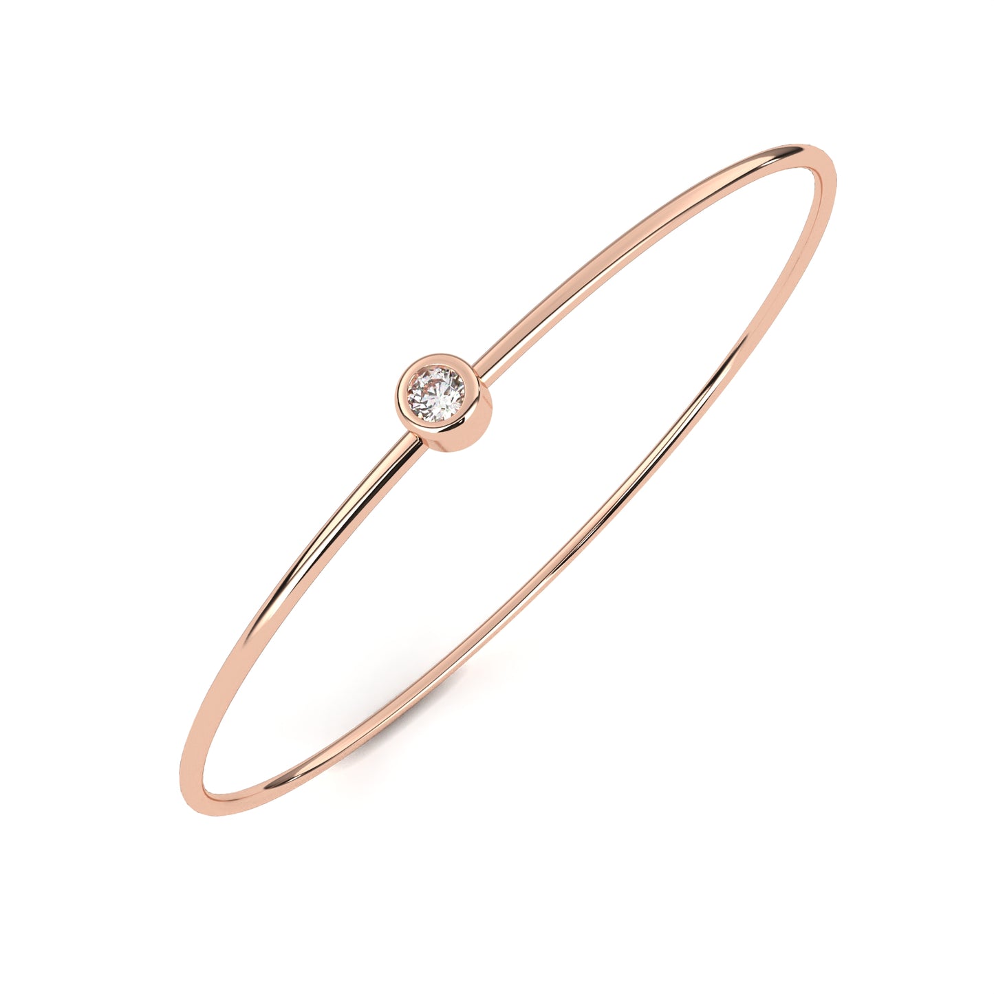 Eclipse Point – Round Lab Diamond Minimal Dot Bracelet