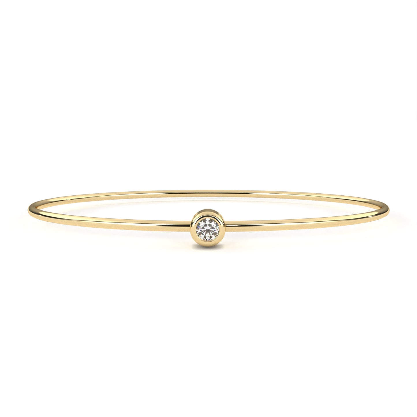 Eclipse Point – Round Lab Diamond Minimal Dot Bracelet