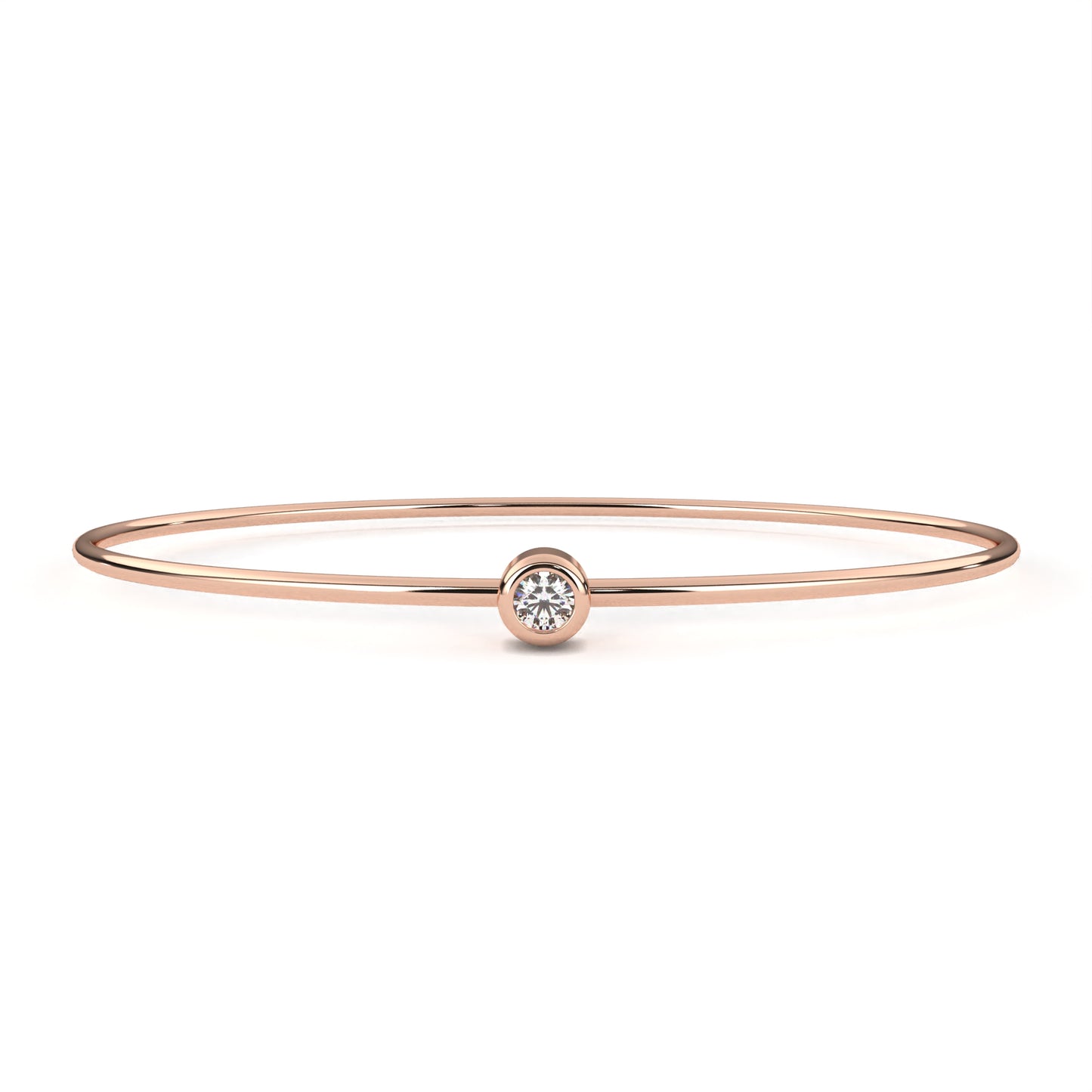 Eclipse Point – Round Lab Diamond Minimal Dot Bracelet