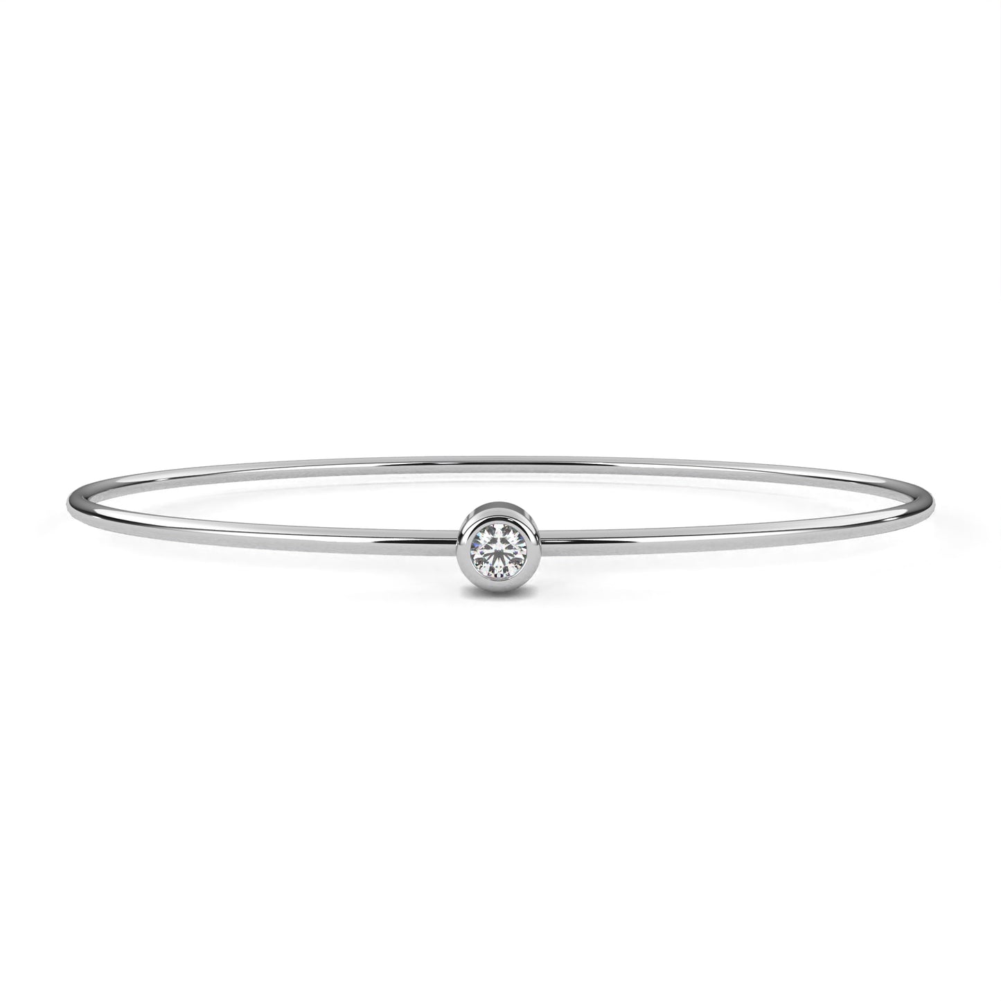 Eclipse Point – Round Lab Diamond Minimal Dot Bracelet