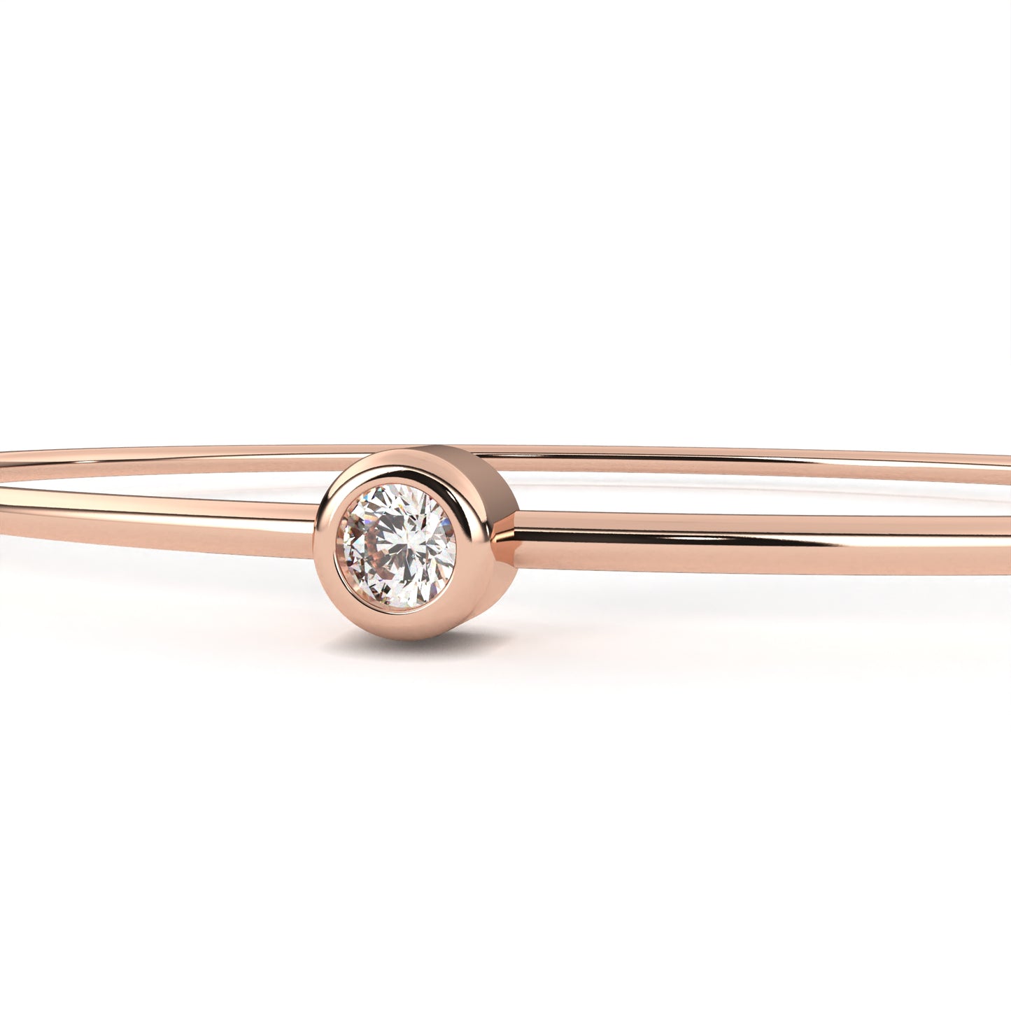 Eclipse Point – Round Lab Diamond Minimal Dot Bracelet