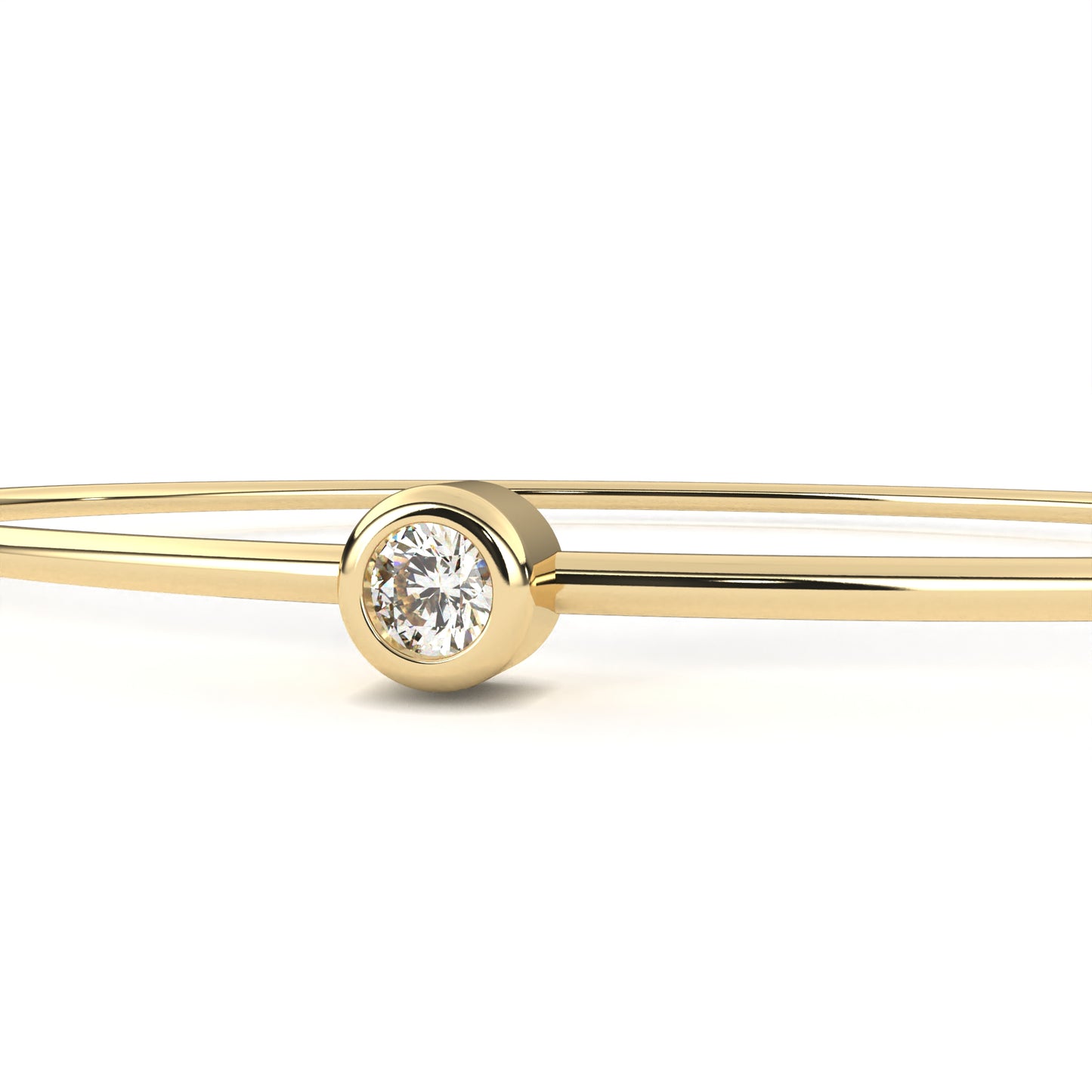 Eclipse Point – Round Lab Diamond Minimal Dot Bracelet