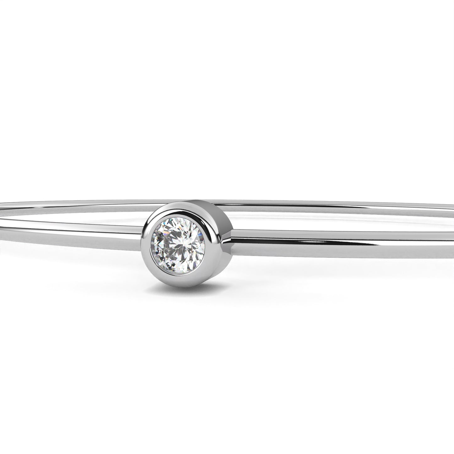 Eclipse Point – Round Lab Diamond Minimal Dot Bracelet