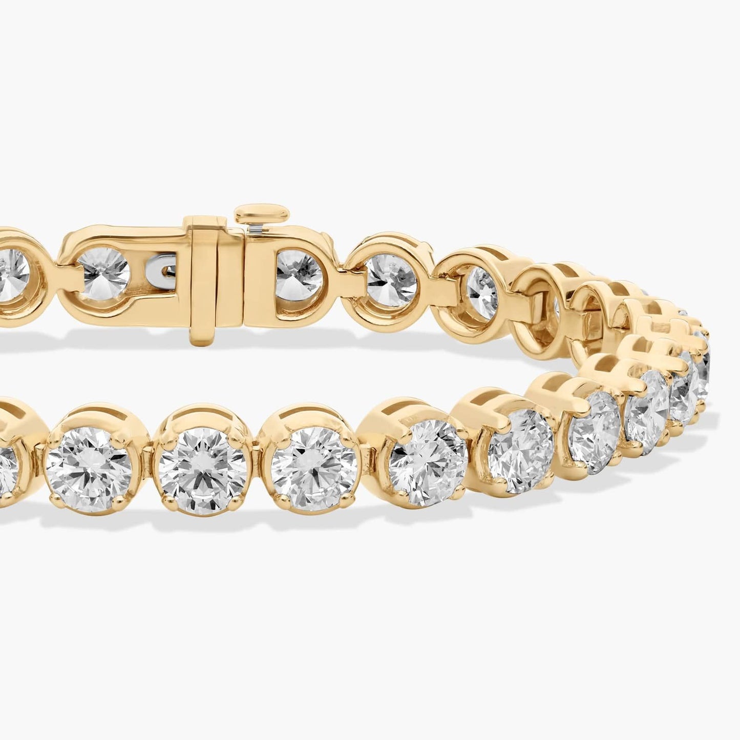 Nuit D’Or 15 CTW Natural Diamond Buttercup Tennis Bracelet in yellow gold, view 3