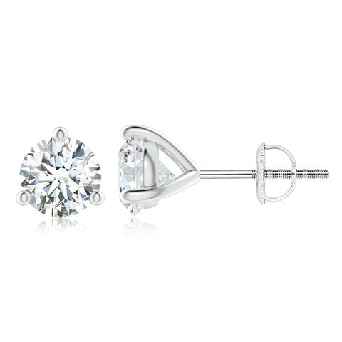 2.0CTW 14K Lab-Grown Prong-Set Round Diamond Martini Stud Earrings