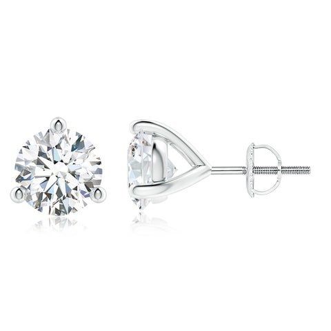 4.0CTW 14K Lab-Grown Prong-Set Round Diamond Martini Stud Earrings