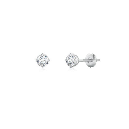 0.25 CTW 14K Lab-Grown Basket-Set Solitaire Diamond Stud Earrings