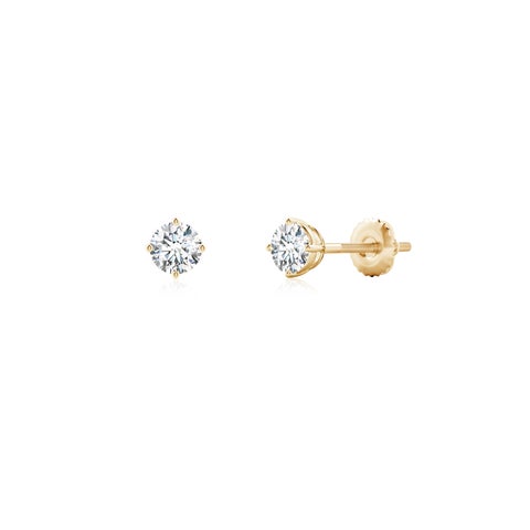 0.25 CTW 14K Lab-Grown Basket-Set Solitaire Diamond Stud Earrings