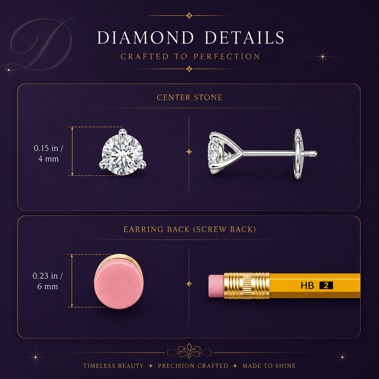 0.50CTS 14K Lab-Grown Prong-Set Round Diamond Martini Stud Earrings