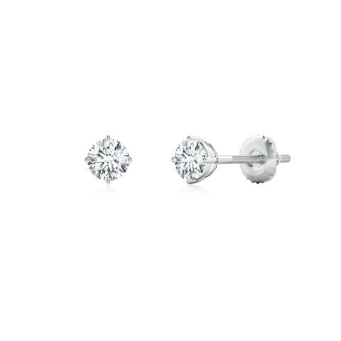0.50 CTW 14K Lab-Grown Basket-Set Solitaire Diamond Stud Earrings