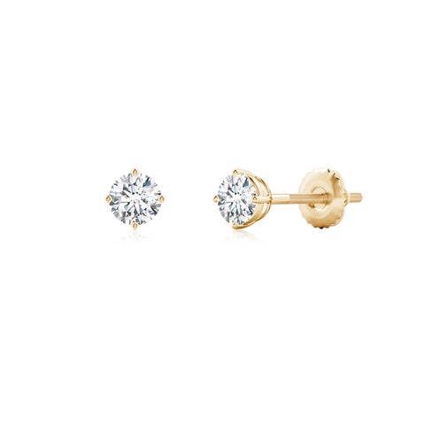 0.50 CTW 14K Lab-Grown Basket-Set Solitaire Diamond Stud Earrings