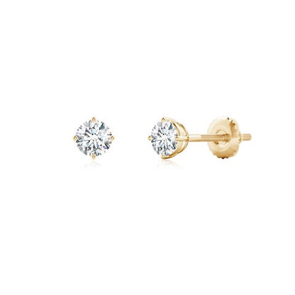 0.50 CTW 14K Lab-Grown Basket-Set Solitaire Diamond Stud Earrings
