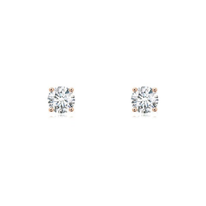 0.75 CTW 14K Lab-Grown Basket-Set Solitaire Diamond Stud Earrings