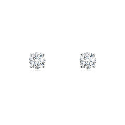 0.75 CTW 14K Lab-Grown Basket-Set Solitaire Diamond Stud Earrings