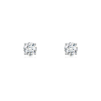 0.75 CTW 14K Lab-Grown Basket-Set Solitaire Diamond Stud Earrings