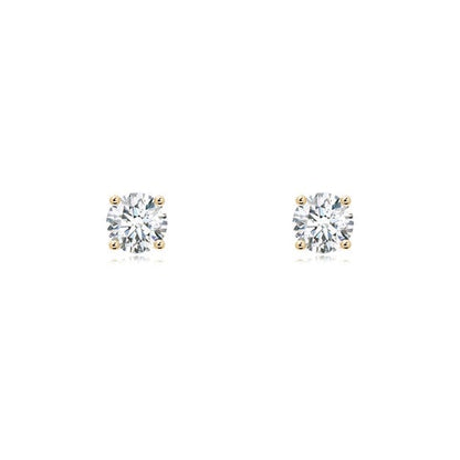 0.75 CTW 14K Lab-Grown Basket-Set Solitaire Diamond Stud Earrings