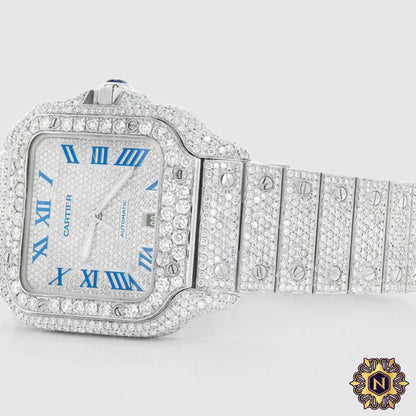 ICED OUT CARTIER
SANTOS 40MM
DIAMOND WATCH 23.1CT.