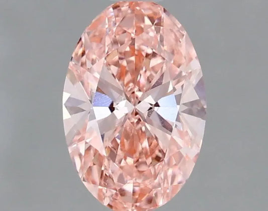1.00ct Oval Lab Grown Diamond (Colour Fancy Vivid Pink, Clarity VVS1, IGI Certified)