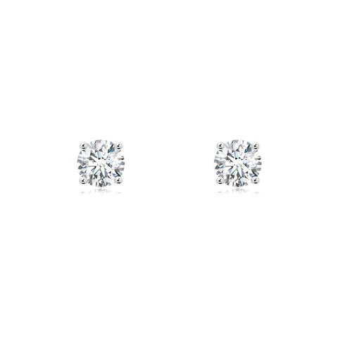 1.00 CTW 14K Lab-Grown Basket-Set Solitaire Diamond Stud Earrings