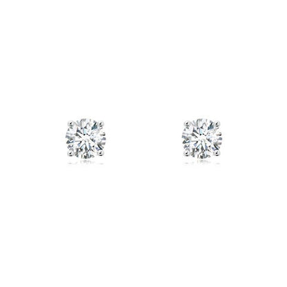 1.00 CTW 14K Lab-Grown Basket-Set Solitaire Diamond Stud Earrings