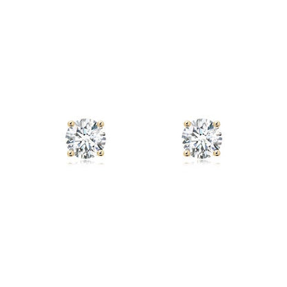 1.00 CTW 14K Lab-Grown Basket-Set Solitaire Diamond Stud Earrings
