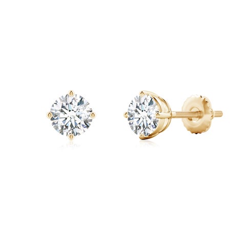 1.50 CTW 14K Lab-Grown Basket-Set Solitaire Diamond Stud Earrings