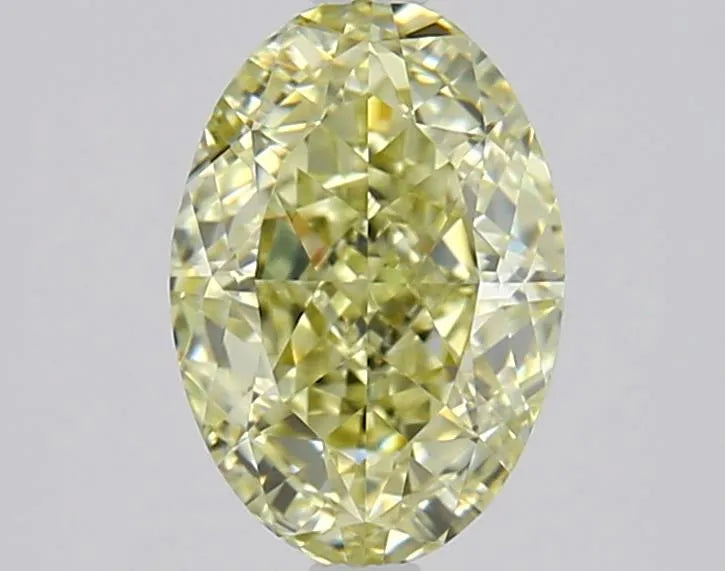 1.50ct Oval Natural Diamond (Colour Fancy Light Yellow, Clarity VVS2, Cut GD, GIA Certified)