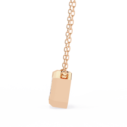 Emerald Whisper – Emerald Cut Lab Diamond Pendant Necklace