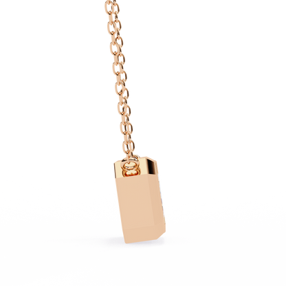 Emerald Whisper – Emerald Cut Lab Diamond Pendant Necklace