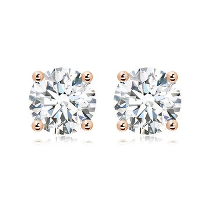 10.00 CTW 14K Lab-Grown Basket-Set Solitaire Diamond Stud Earrings