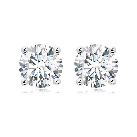 10.00 CTW 14K Lab-Grown Basket-Set Solitaire Diamond Stud Earrings