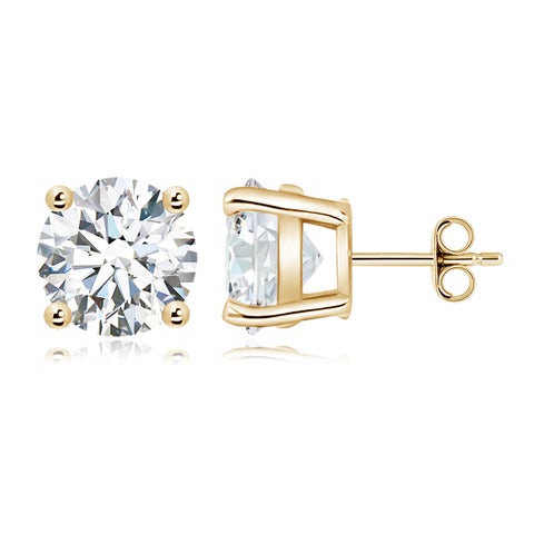 10.00 CTW 14K Lab-Grown Basket-Set Solitaire Diamond Stud Earrings