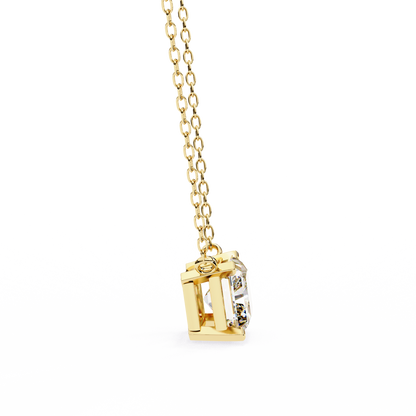 Solar Edge – Radiant Cut Lab Diamond Bold Pendant Necklace