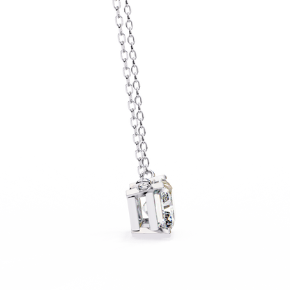 Solar Edge – Radiant Cut Lab Diamond Bold Pendant Necklace