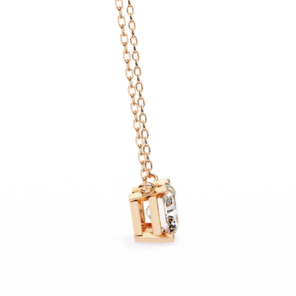 Solar Edge – Radiant Cut Lab Diamond Bold Pendant Necklace