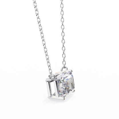 Solar Edge – Radiant Cut Lab Diamond Bold Pendant Necklace