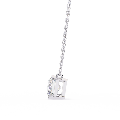 Solar Edge – Radiant Cut Lab Diamond Bold Pendant Necklace