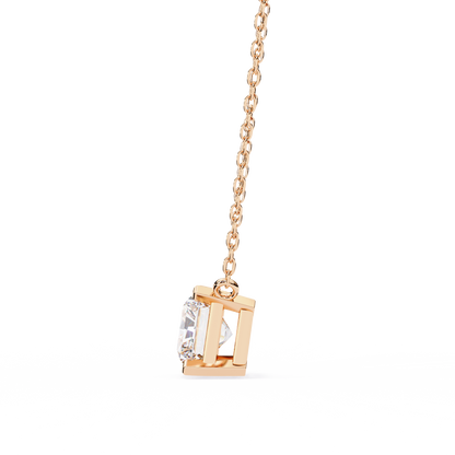 Solar Edge – Radiant Cut Lab Diamond Bold Pendant Necklace